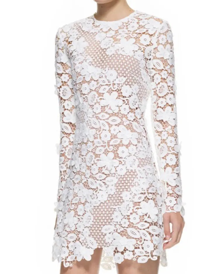 Self Portrait 3D Floral Mini Dress