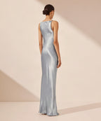 Shona Joy La Lune Satin Halter Maxi Dress