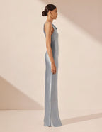 Shona Joy La Lune Satin Halter Maxi Dress