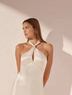 Shona Joy La Lune Twist Halter Maxi Dress
