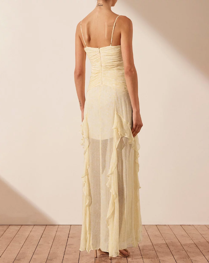 Shona Joy Gina Ruched Maxi Dress