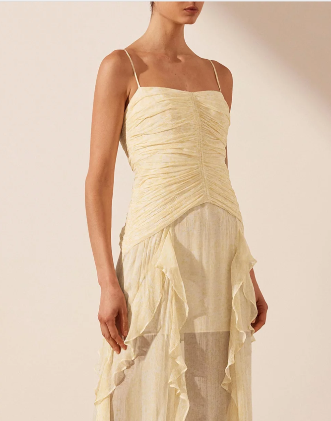 Shona Joy Gina Ruched Maxi Dress