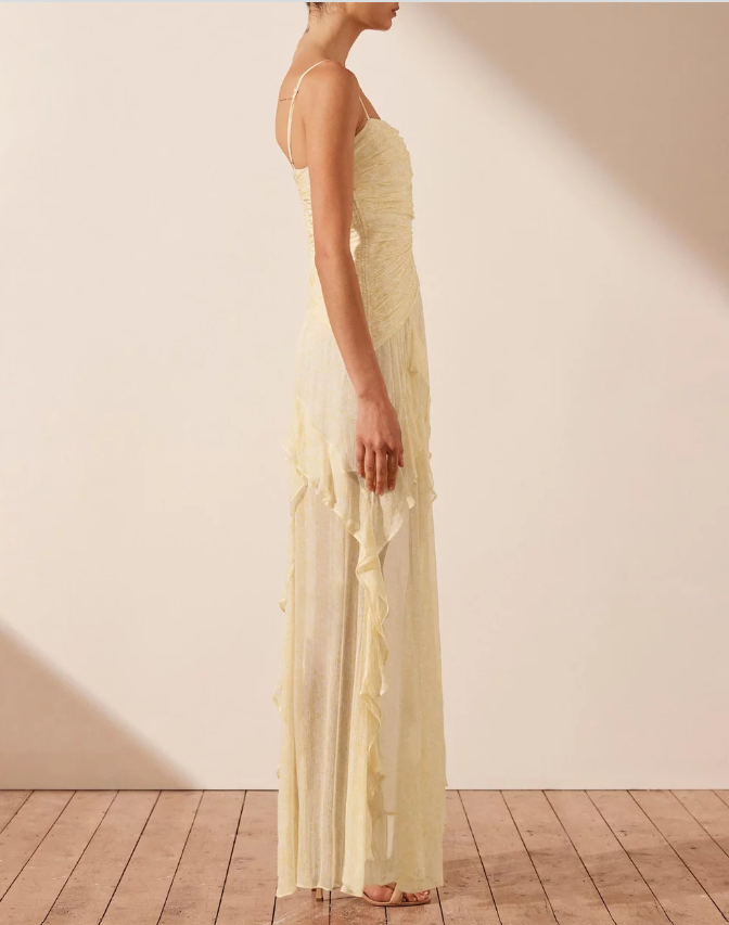 Shona Joy Gina Ruched Maxi Dress