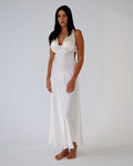 Wicked Lovely Emmy Pearl/Ivory Silk Maxi Dress