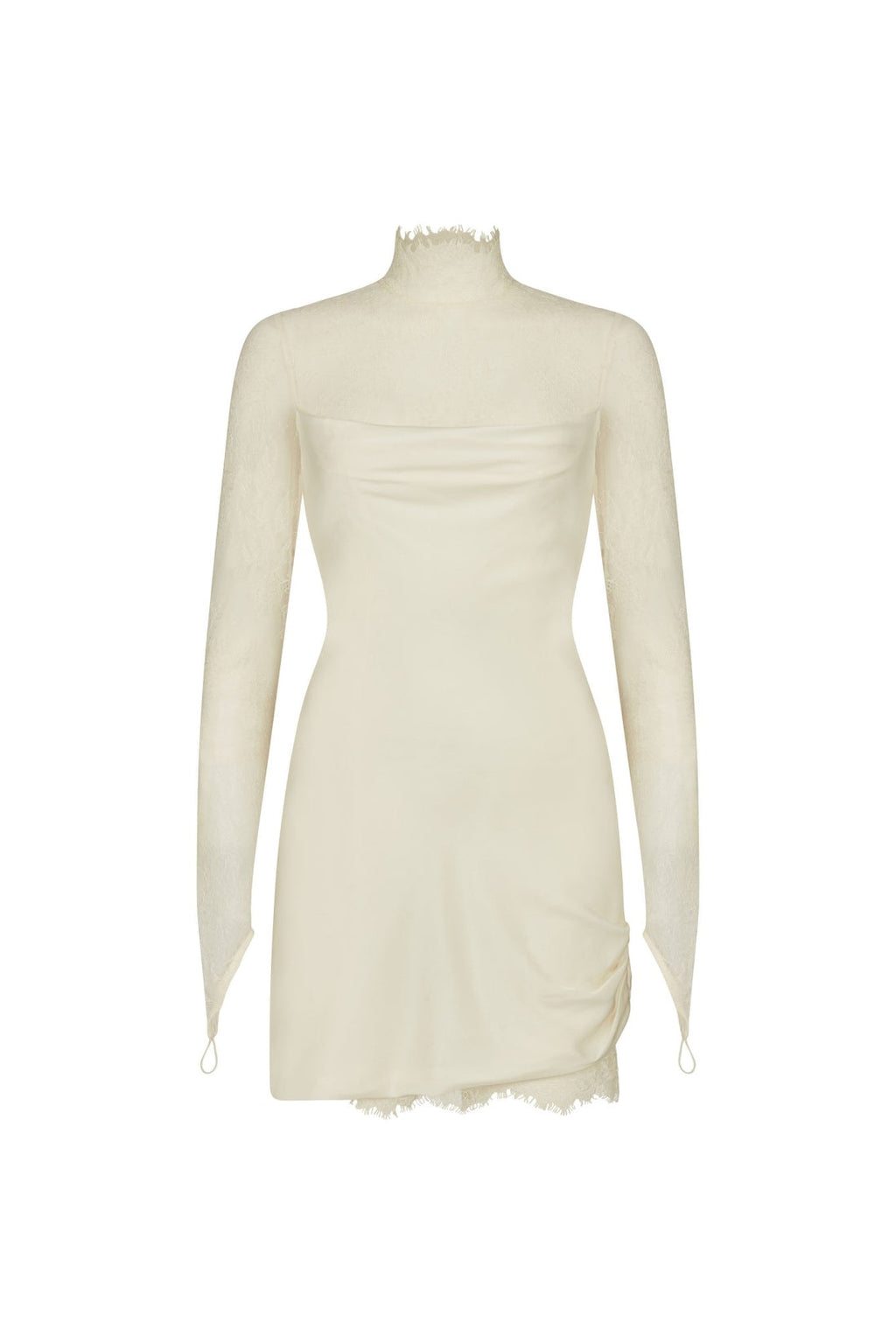 De La Vali Croissant Lace Mini Dress