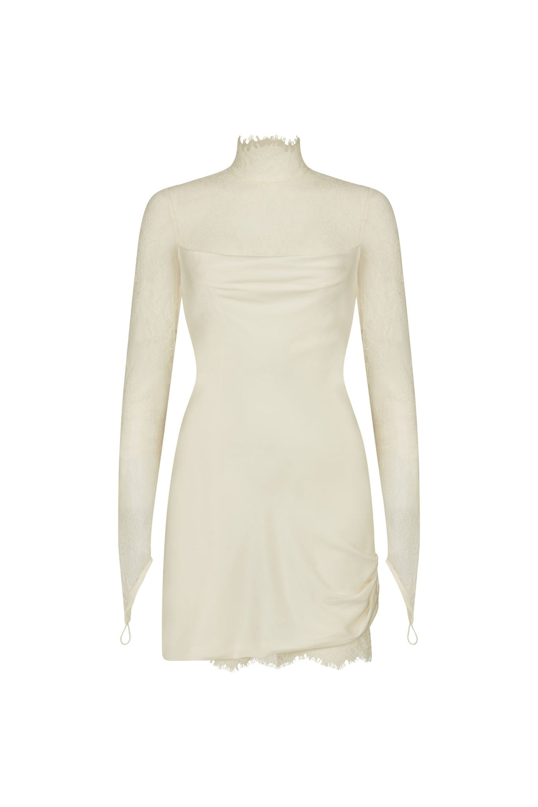 De La Vali Croissant Lace Mini Dress