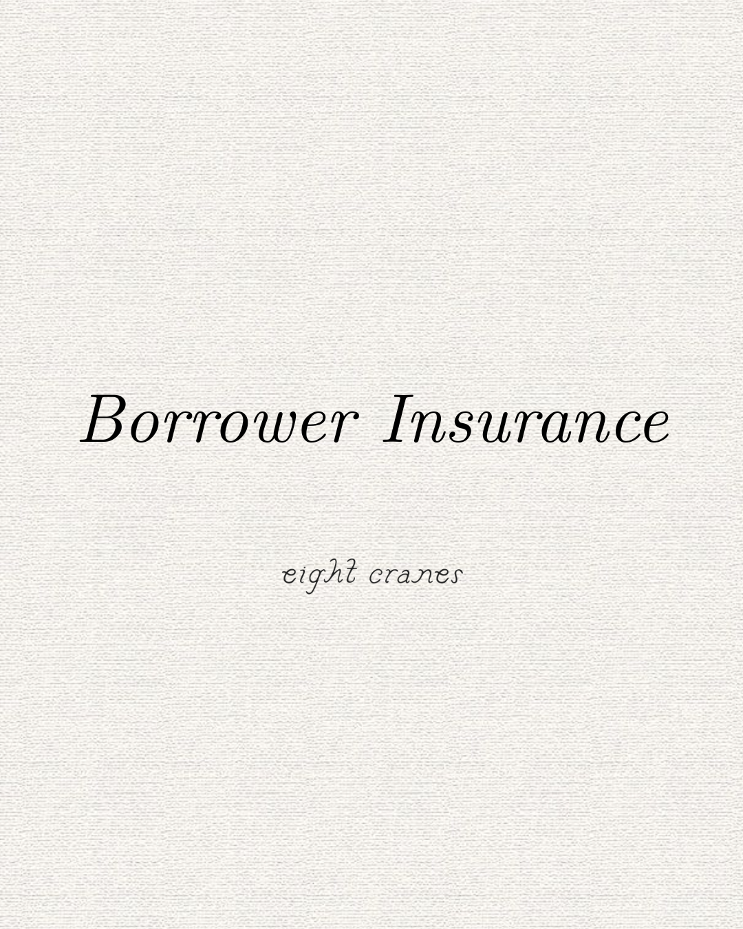 Borrower Insurance