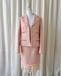 Escada 2000's Embellished Blazer Skirt Set