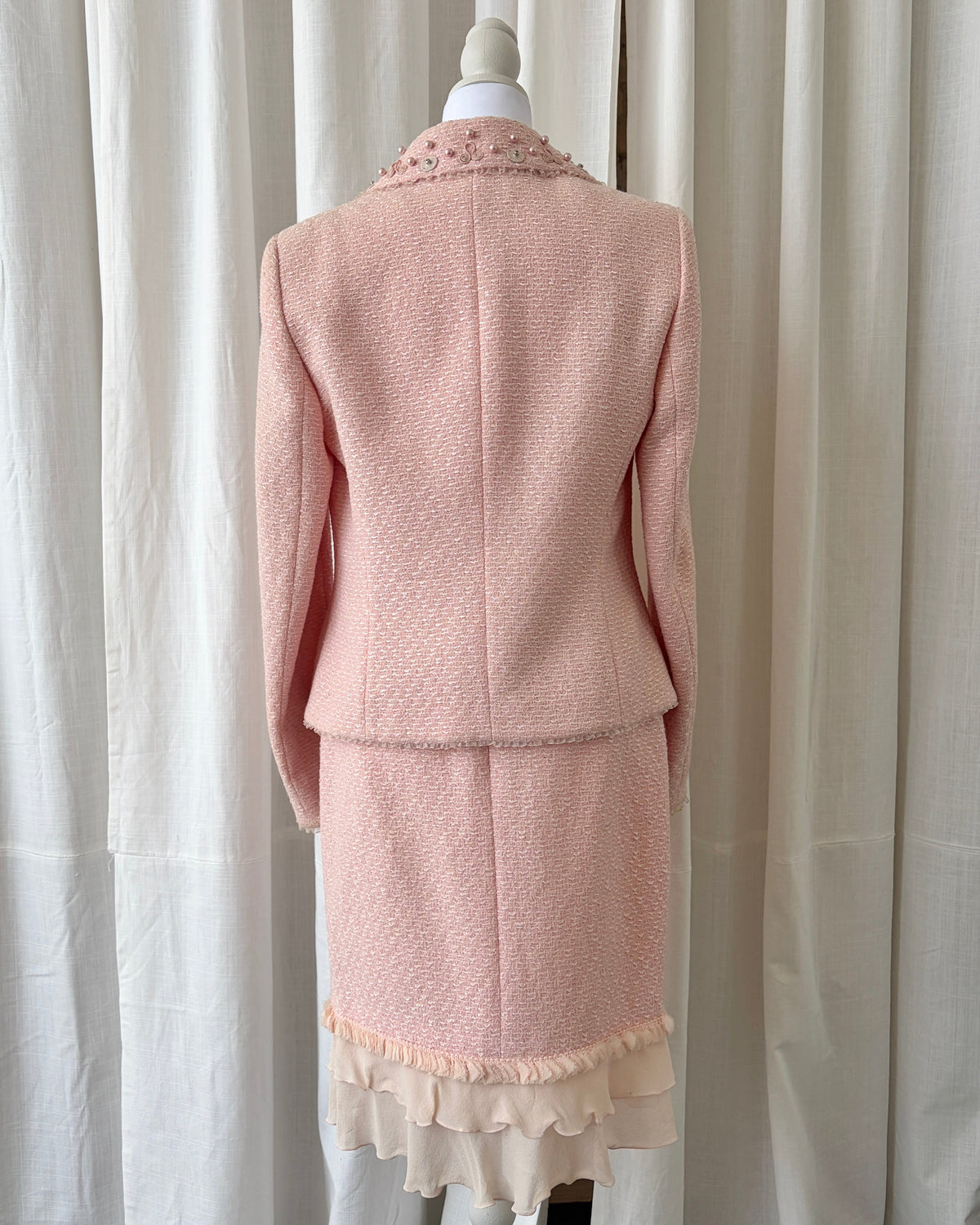 Escada 2000's Embellished Blazer Skirt Set