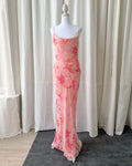 Vintage 2000's Crossback Beaded Maxi Dress