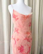 Vintage 2000's Crossback Beaded Maxi Dress