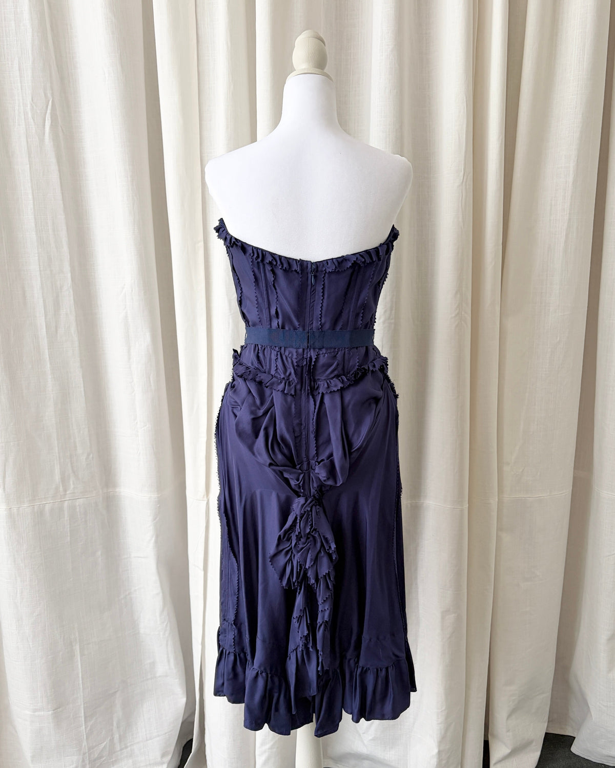 Moschino Couture 2000's Ruffled Midi Dress