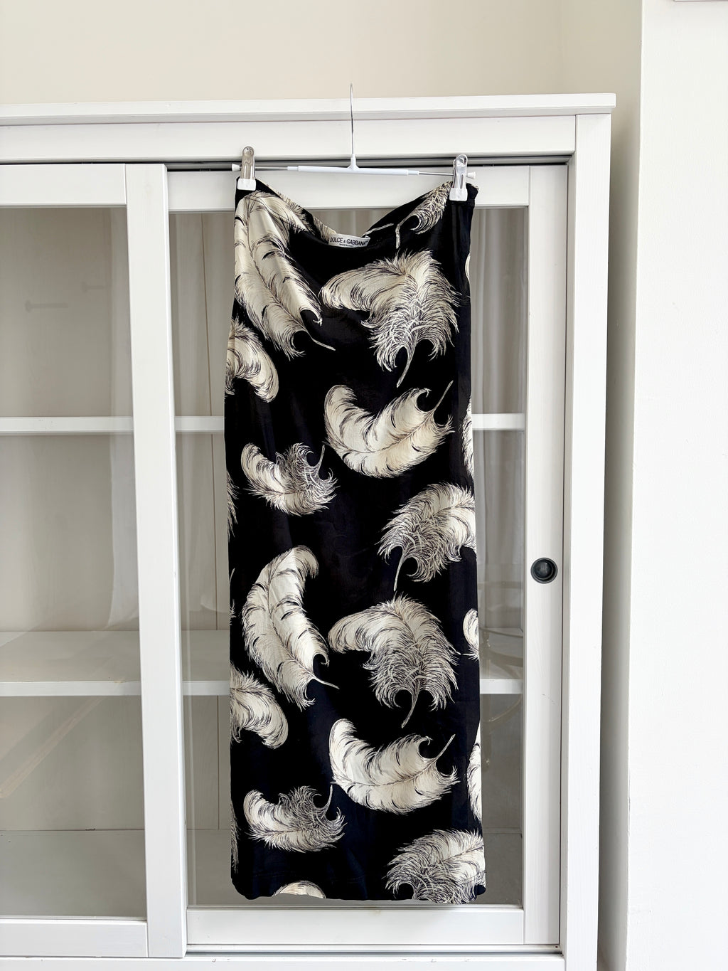 FW97 Dolce and Gabbana Feather Skirt