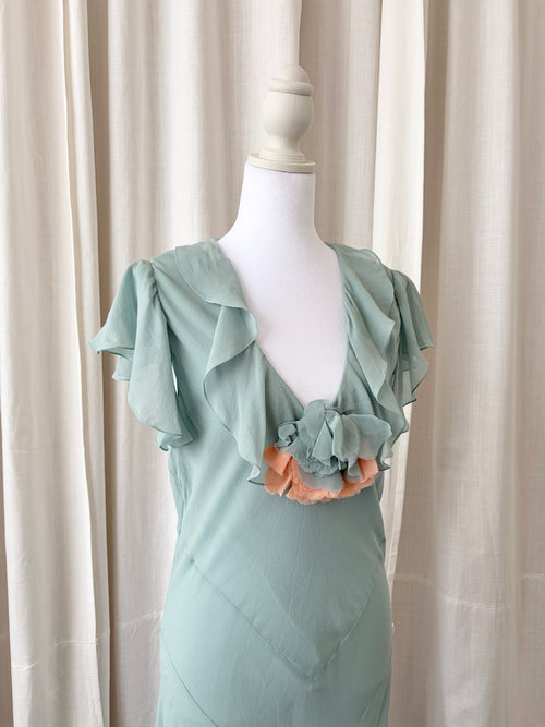 00's Ralph Lauren Bias Cut Maxi Dress