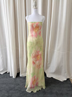 00s Ralph Lauren Organza Floral Maxi Dress