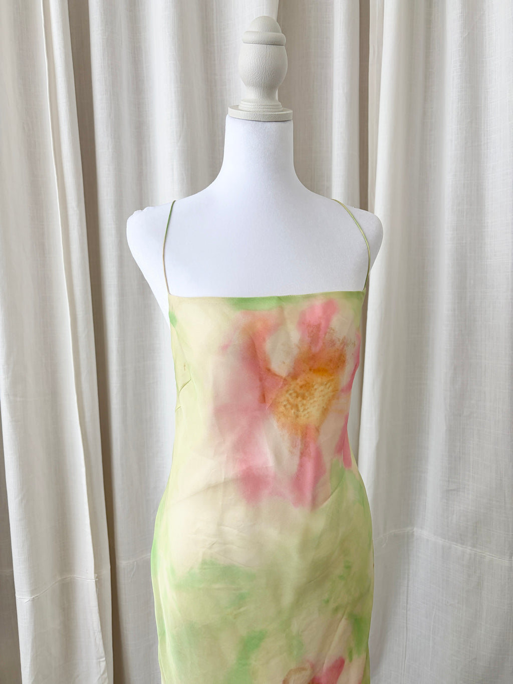 00s Ralph Lauren Organza Floral Maxi Dress