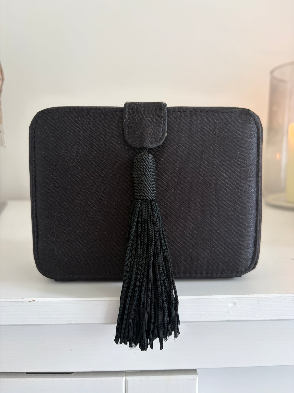 Vintage Box Tassel Clutch