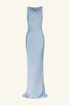 Shona Joy La Lune Satin Halter Maxi Dress