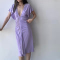 00s Versace Cascading Midi Dress