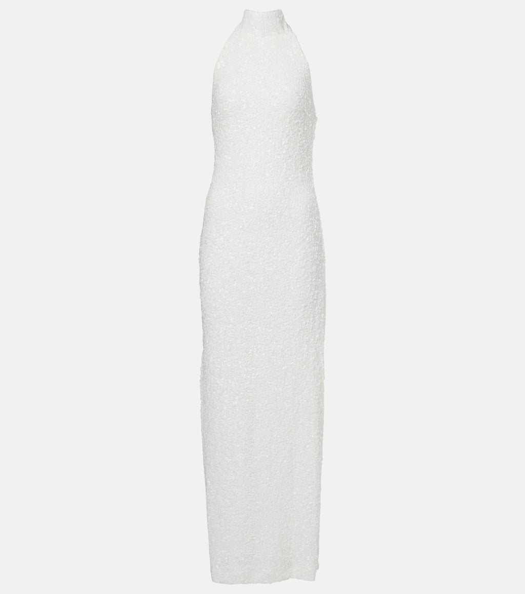 Rotate Sequin Halterneck Maxi Dress