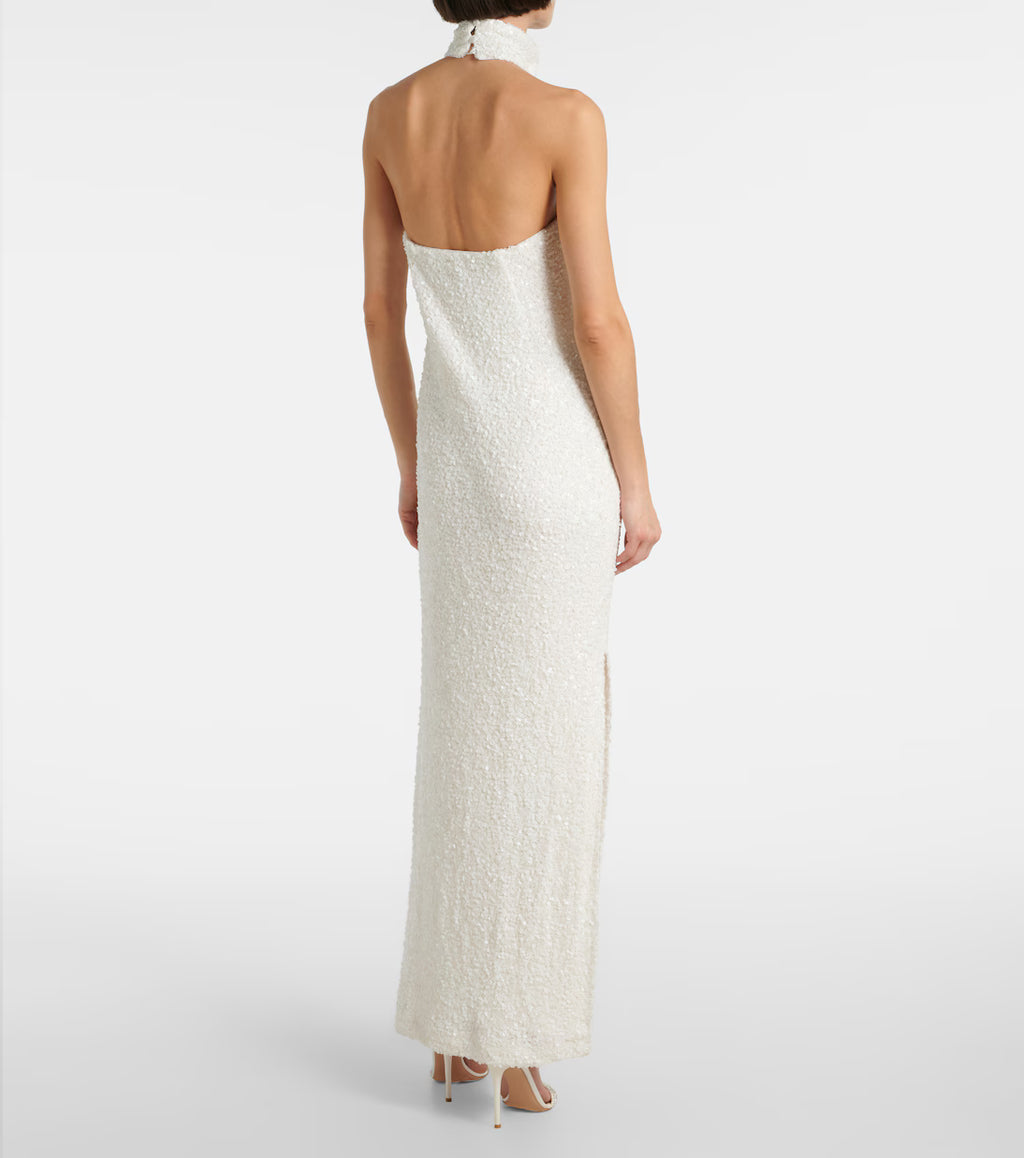Rotate Sequin Halterneck Maxi Dress