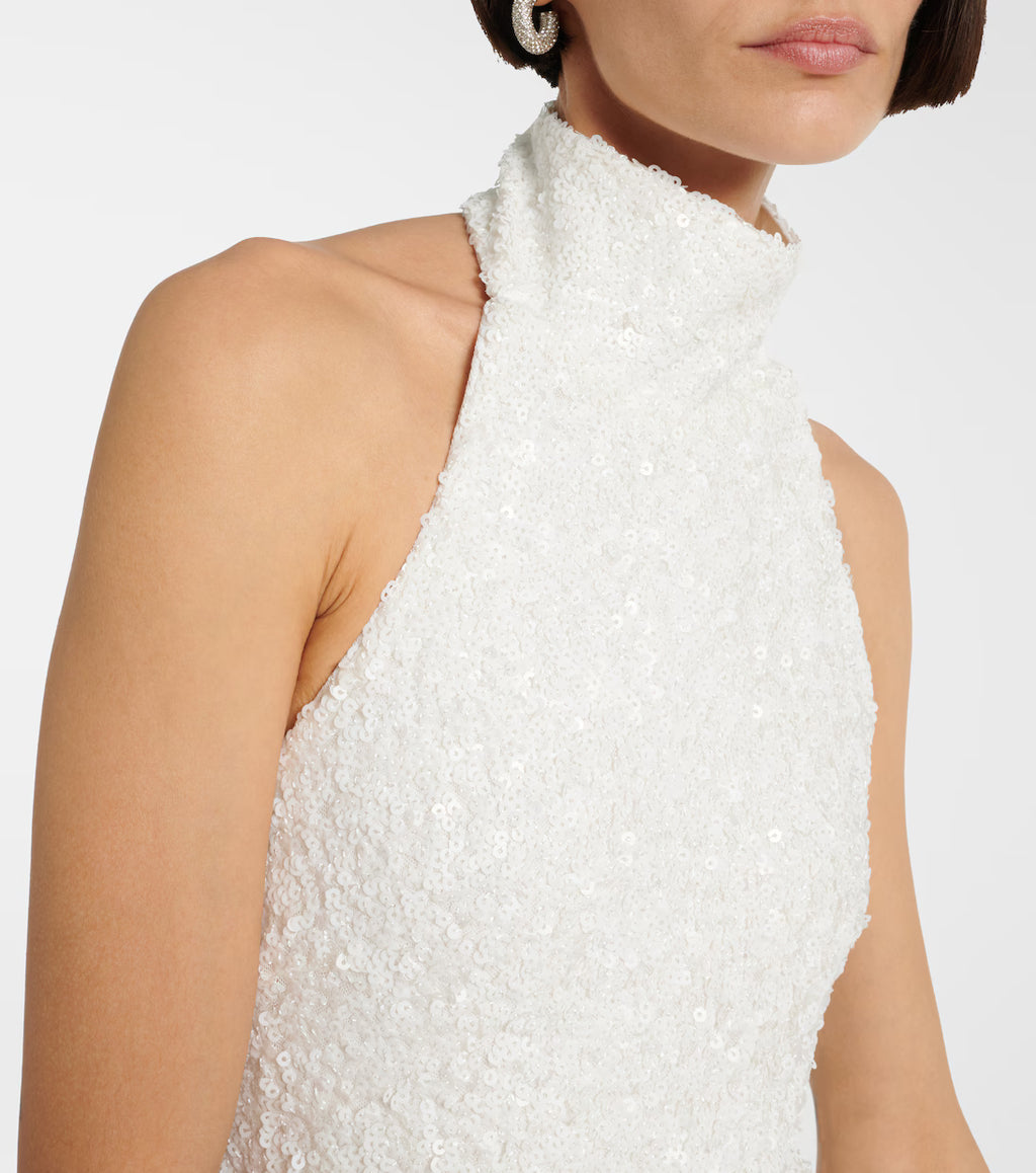 Rotate Sequin Halterneck Maxi Dress