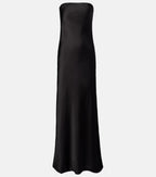 Norma Kamali Strapless Satin Maxi Dress