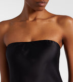Norma Kamali Strapless Satin Maxi Dress