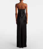 Norma Kamali Strapless Satin Maxi Dress