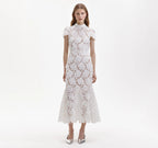 Self Portrait Lace Flower Midi Dress
