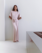 The Andamane Iris Satin Maxi Dress