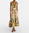Farm Rio Floral Linen Maxi Dress