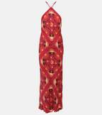 Farm Rio Printed Halter Maxi Dress