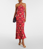 Farm Rio Printed Halter Maxi Dress