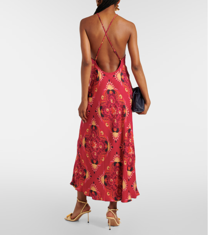 Farm Rio Printed Halter Maxi Dress