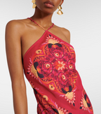 Farm Rio Printed Halter Maxi Dress