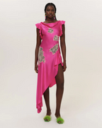 For Love and Lemons Lani Silk Midi Dress