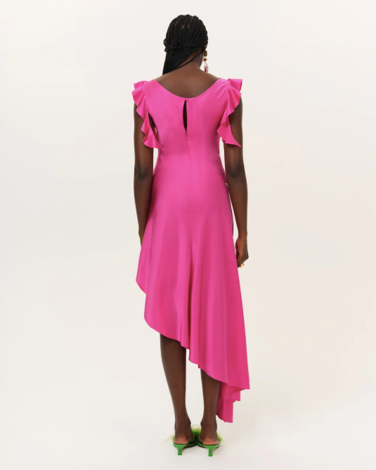 For Love and Lemons Lani Silk Midi Dress