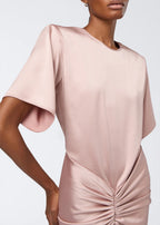 The Andamane Iris Satin Maxi Dress