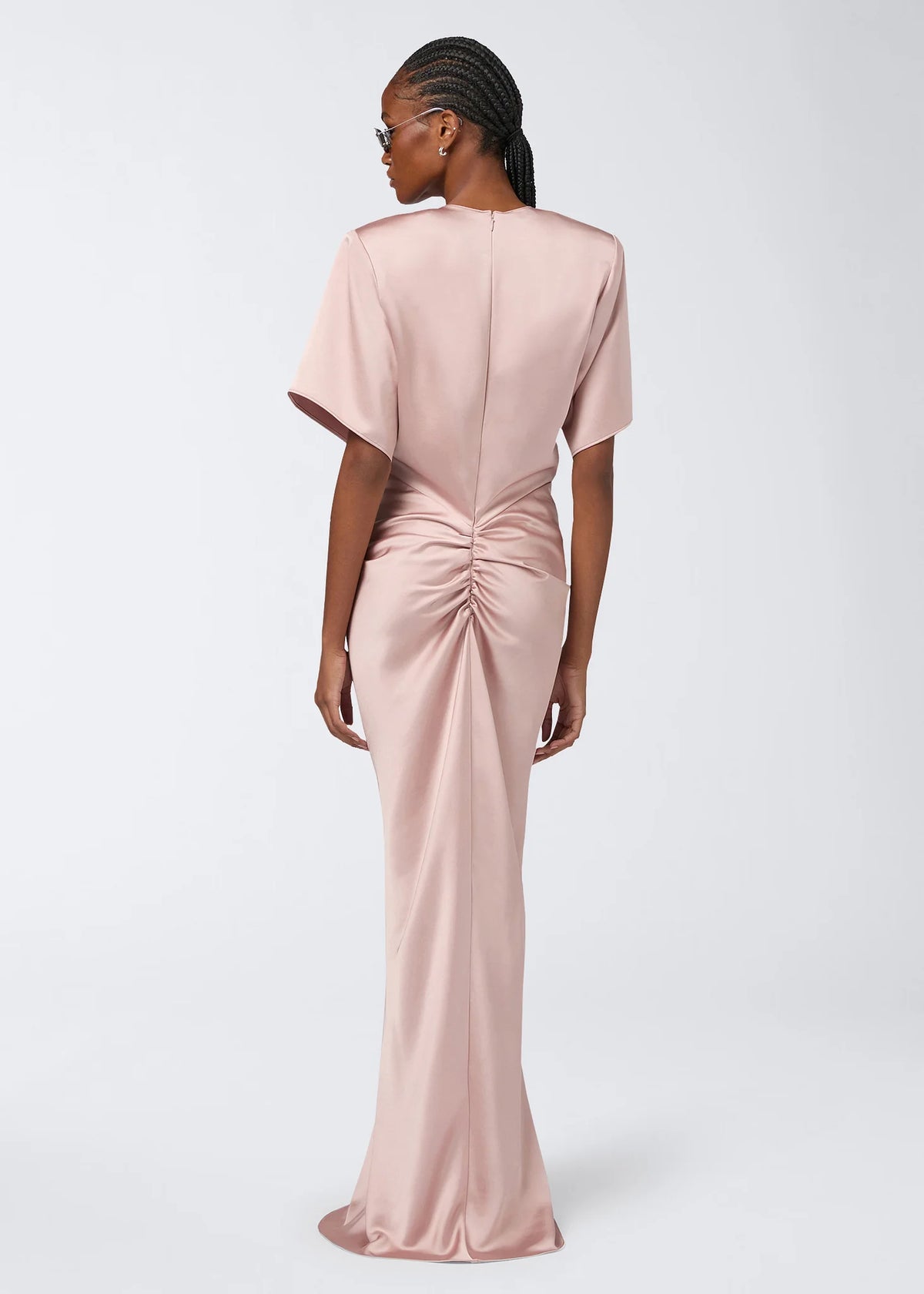 The Andamane Iris Satin Maxi Dress