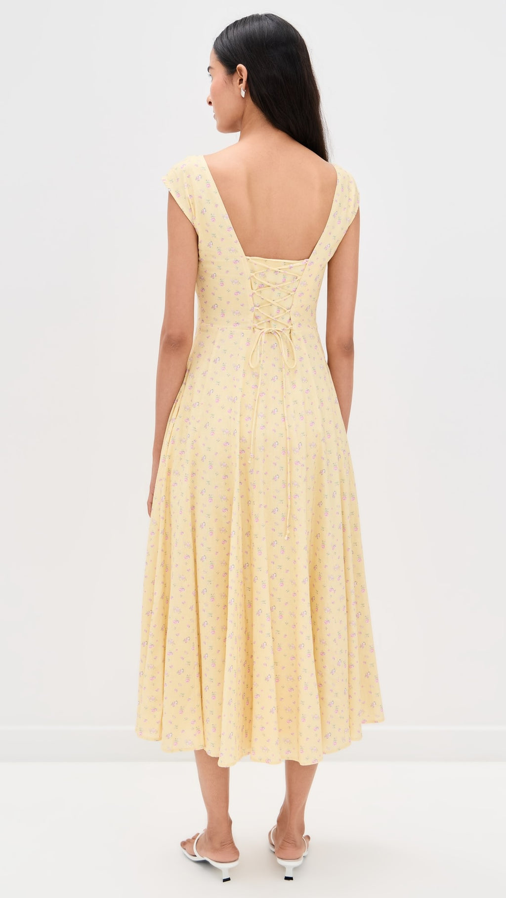 Guizio Leila Floral Midi Dress