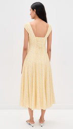 Guizio Leila Floral Midi Dress