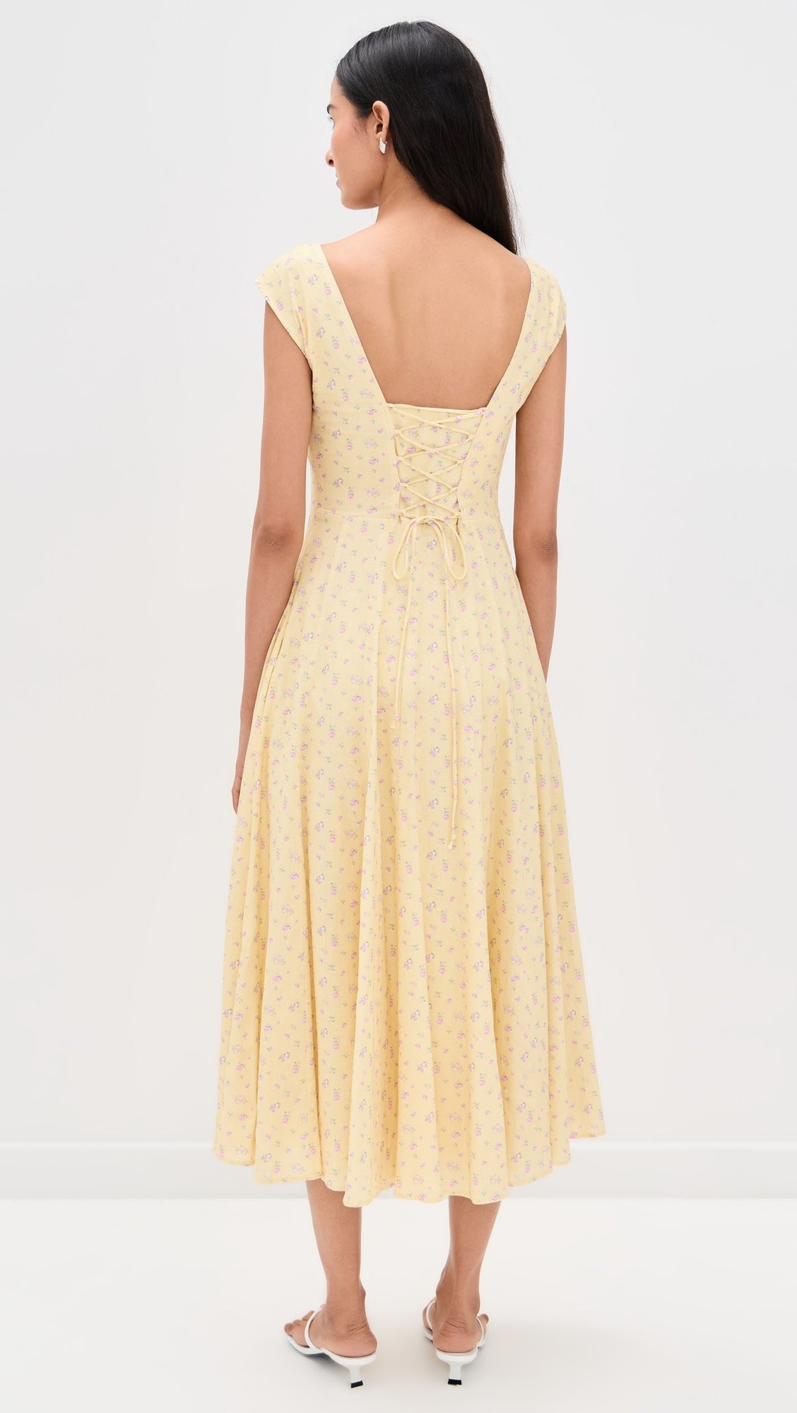 Guizio Leila Floral Midi Dress