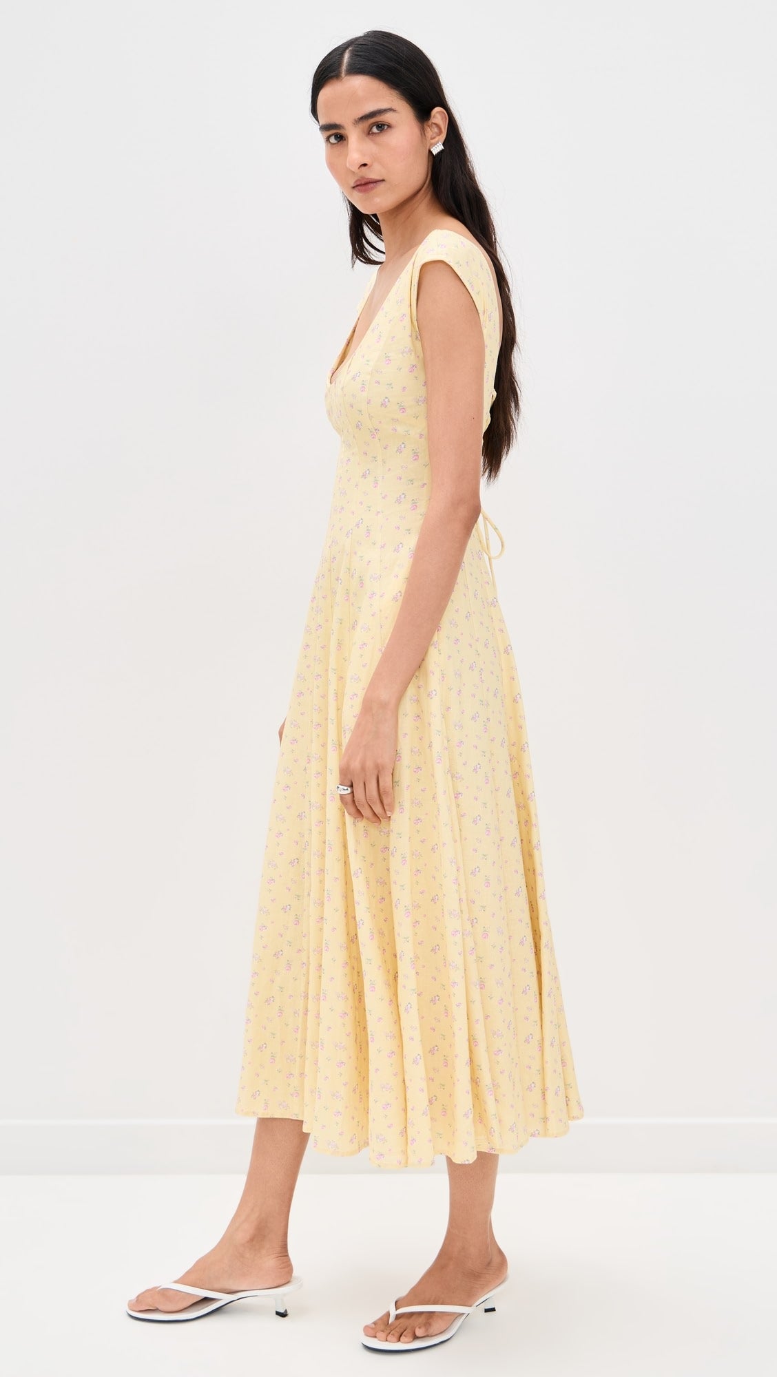 Guizio Leila Floral Midi Dress
