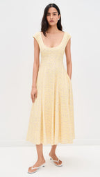 Guizio Leila Floral Midi Dress