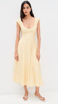 Guizio Leila Floral Midi Dress