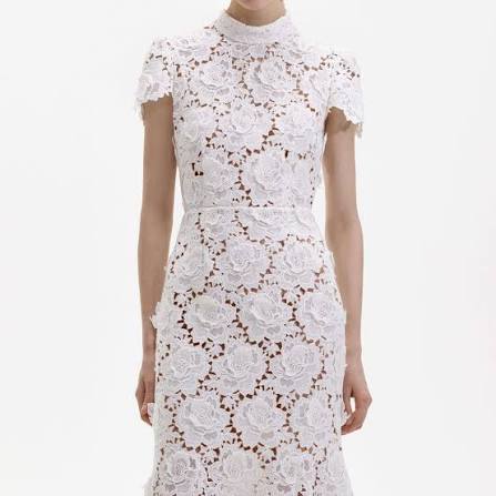 Self Portrait Lace Flower Midi Dress