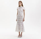 Self Portrait Lace Flower Midi Dress