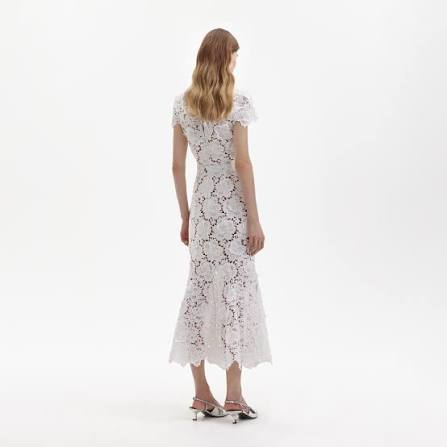 Self Portrait Lace Flower Midi Dress
