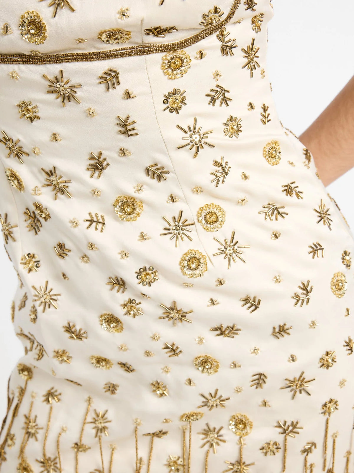 Mille Gold Beaded Mini Dress